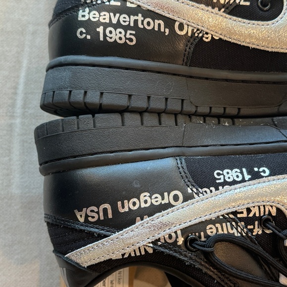 ⚡️NIKE x OFF-WHITE⚡️Lot 50 Metallic Dunk Low Sneakers - Picture 11 of 16